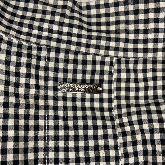 Karl Lagerfeld cotten gingham, Blouse Large - Picture 6 of 7